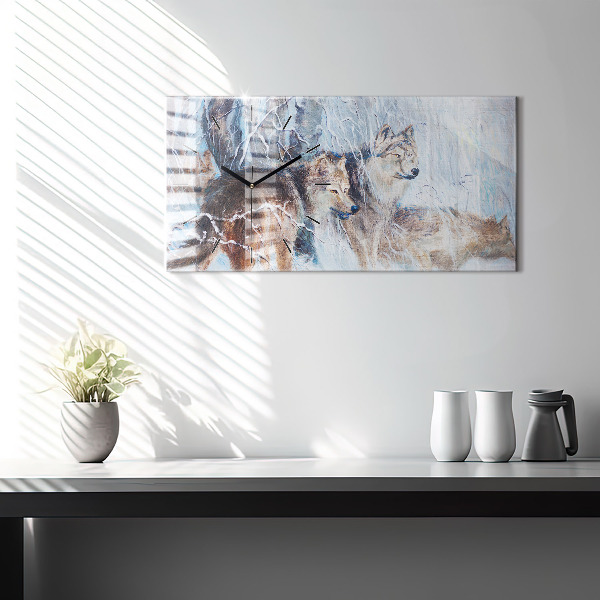 Orologi orizzontali Lupi nella foresta