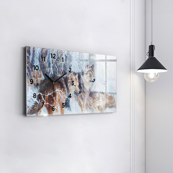 Orologi orizzontali Lupi nella foresta