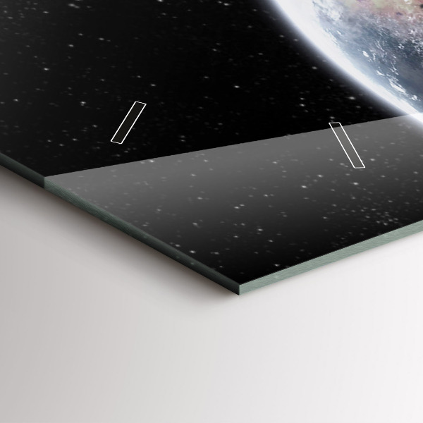 Orologio rettangolare Terra Luna Sole