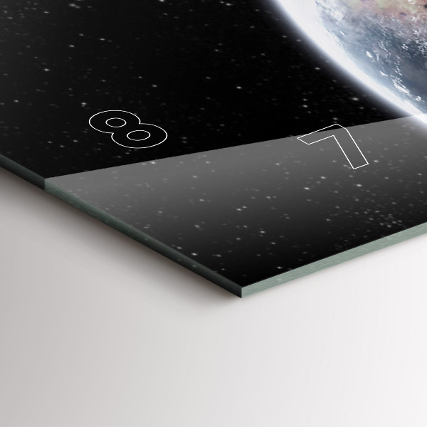 Orologio rettangolare Terra Luna Sole