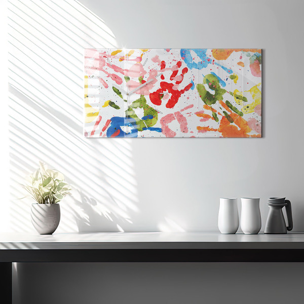 Orologi orizzontali Impronte di mani di bambini