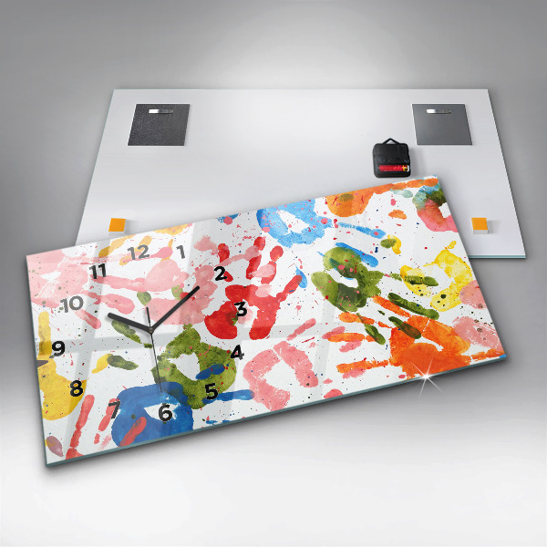 Orologi orizzontali Impronte di mani di bambini