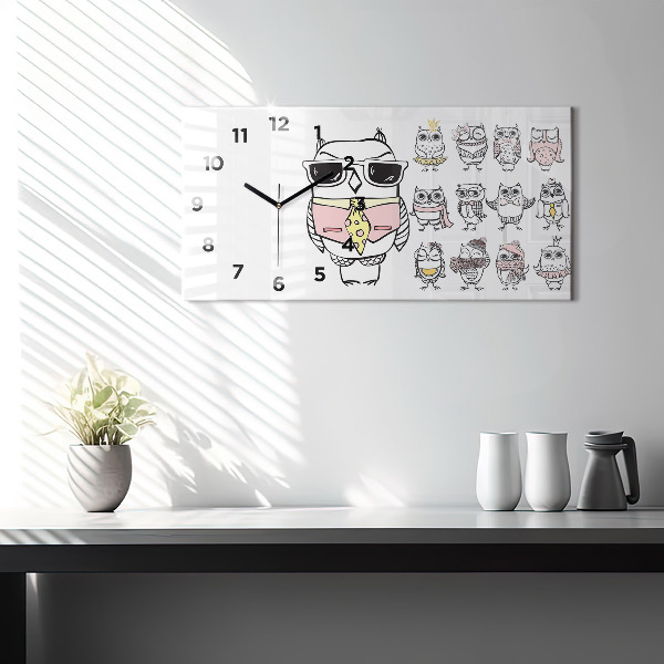 Orologi orizzontali Poster gufo d'epoca