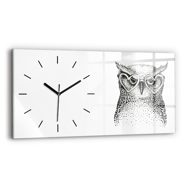 Orologi orizzontali Gufo disegnato con gli occhiali