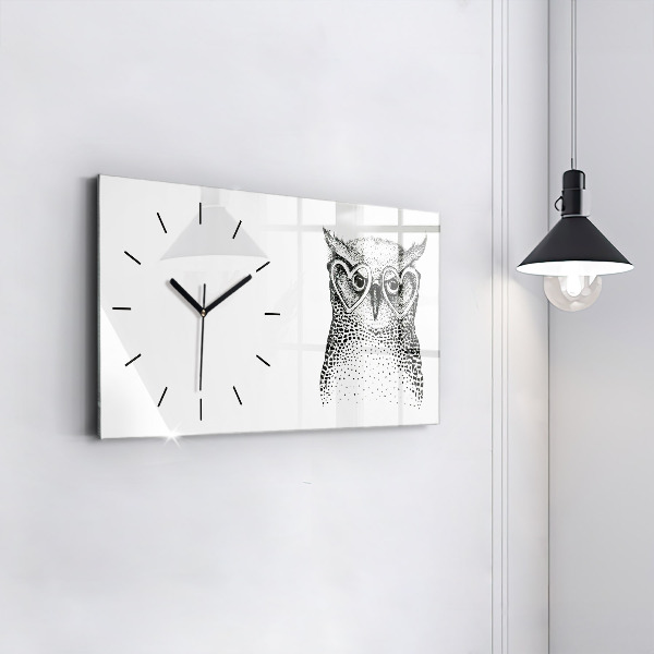 Orologi orizzontali Gufo disegnato con gli occhiali