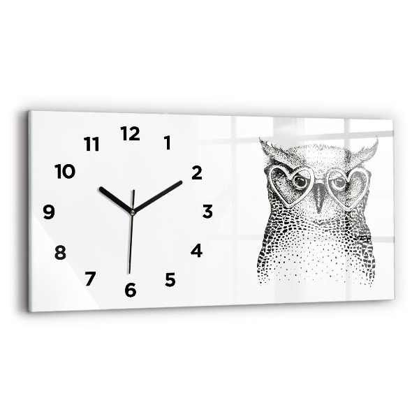 Orologi orizzontali Gufo disegnato con gli occhiali
