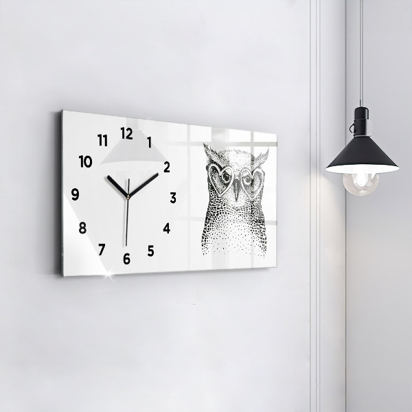 Orologi orizzontali Gufo disegnato con gli occhiali