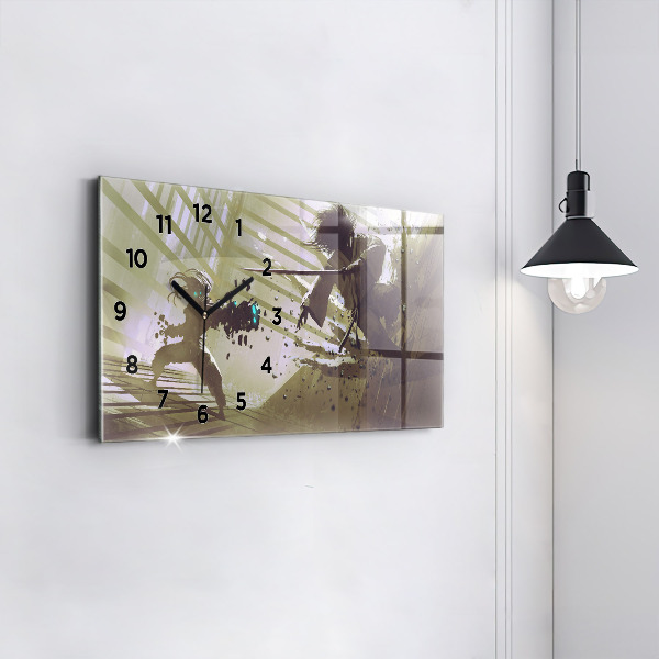 Orologi orizzontali Combattimento tra robot e samurai