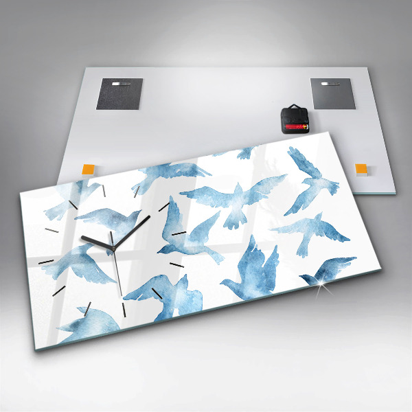 Orologi orizzontali Uccelli blu volanti