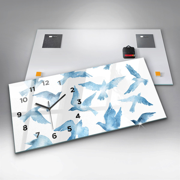 Orologi orizzontali Uccelli blu volanti