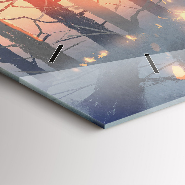 Orologi orizzontali Paesaggio invernale con alberi