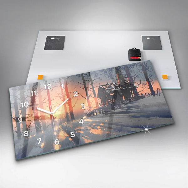 Orologi orizzontali Paesaggio invernale con alberi
