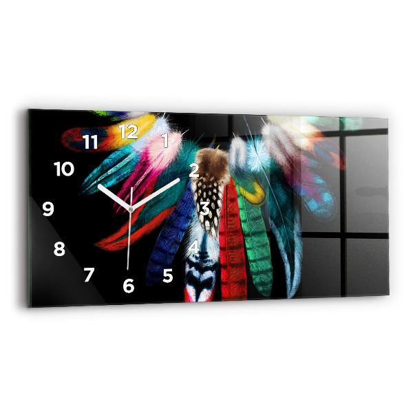 Orologi orizzontali Piume di uccelli colorate