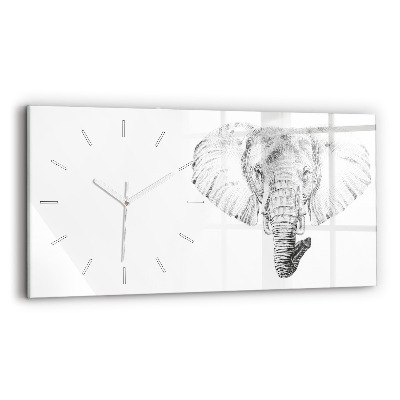 Orologi orizzontali Testa di elefante vettoriale