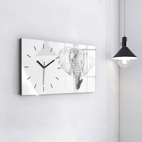 Orologi orizzontali Testa di elefante vettoriale