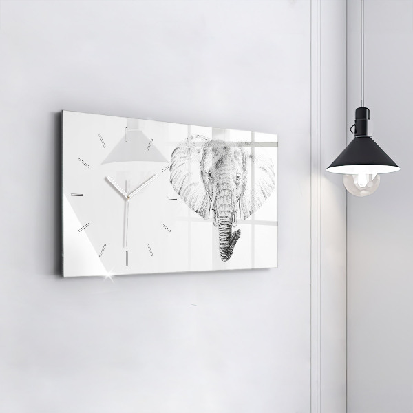 Orologi orizzontali Testa di elefante vettoriale