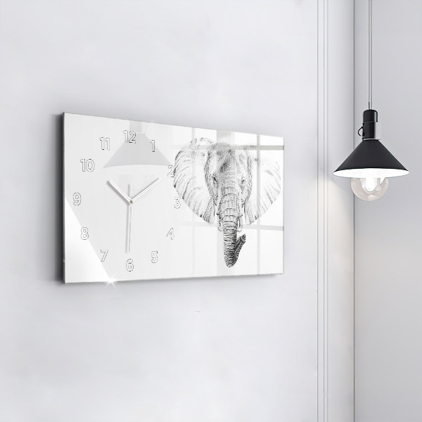 Orologi orizzontali Testa di elefante vettoriale