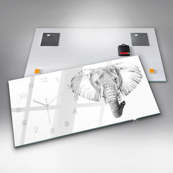Orologi orizzontali Testa di elefante vettoriale