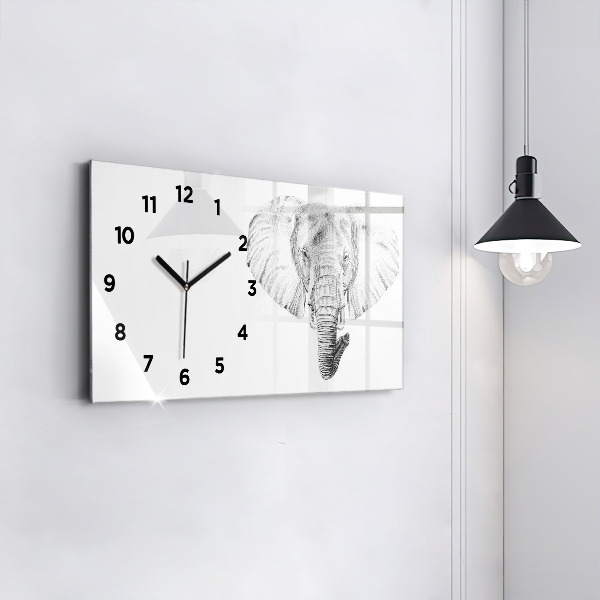 Orologi orizzontali Testa di elefante vettoriale