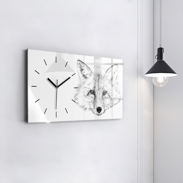 Orologi orizzontali Testa di volpe vettoriale