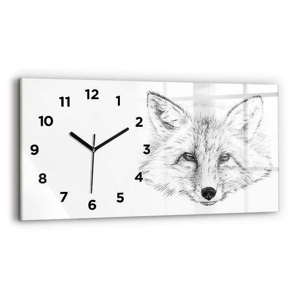 Orologi orizzontali Testa di volpe vettoriale