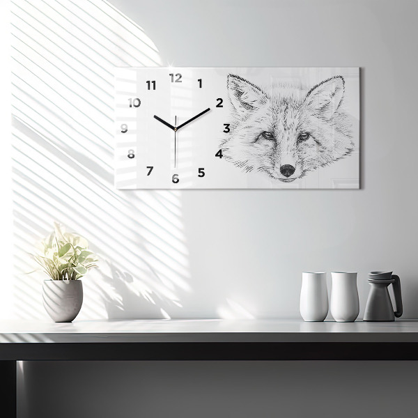 Orologi orizzontali Testa di volpe vettoriale