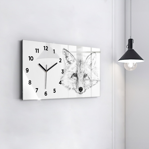 Orologi orizzontali Testa di volpe vettoriale