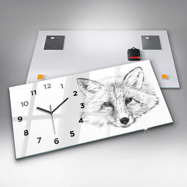 Orologi orizzontali Testa di volpe vettoriale