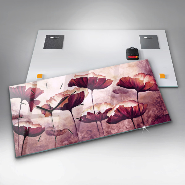 Orologi orizzontali Fiori Papaveri in fiore