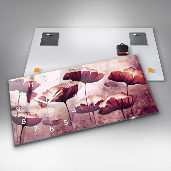 Orologi orizzontali Fiori Papaveri in fiore