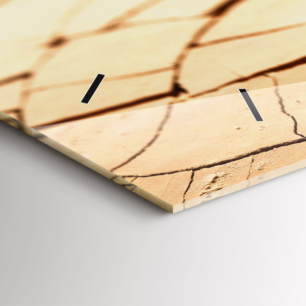 Orologio rettangolare Una pianta in terreno secco