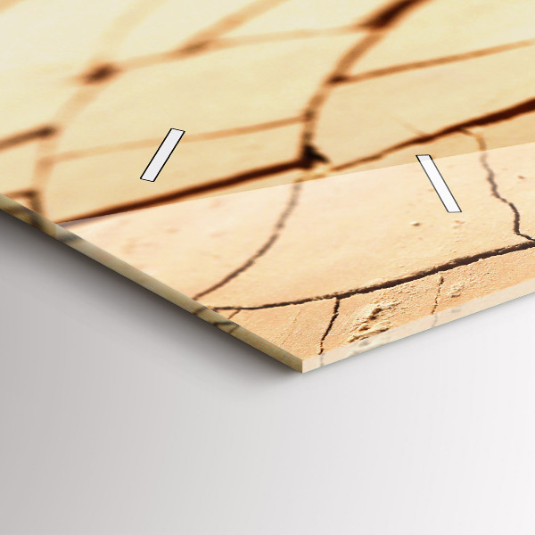 Orologio rettangolare Una pianta in terreno secco