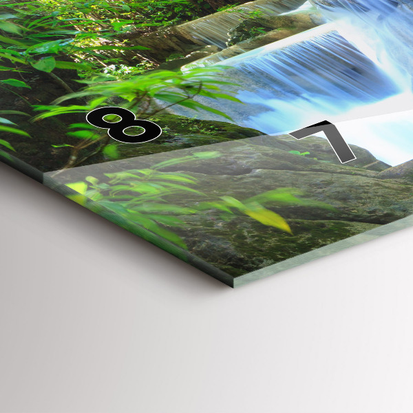 Orologio rettangolare Cascata nella foresta