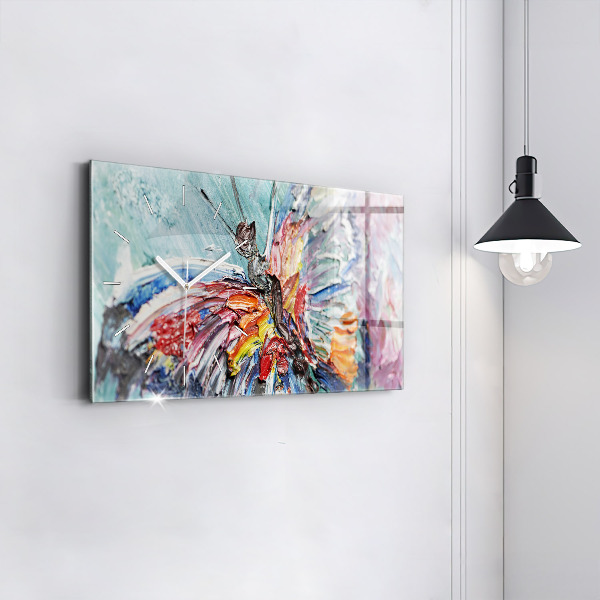 Orologio rettangolare Frammento di olio su tela