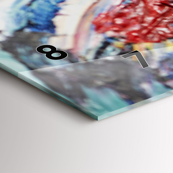 Orologio rettangolare Frammento di olio su tela