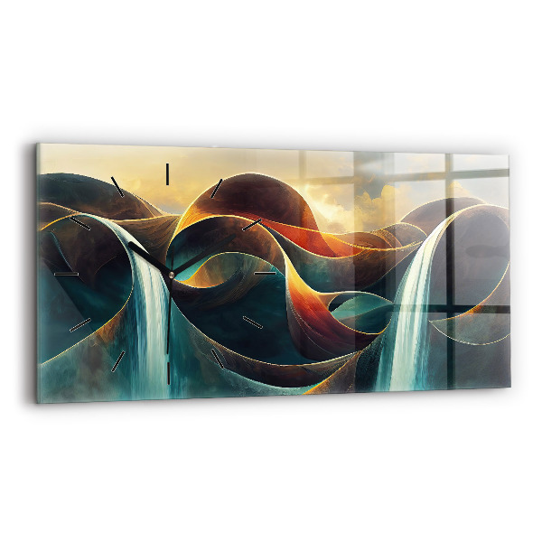 Orologi orizzontali Sfondo cascata che scorre