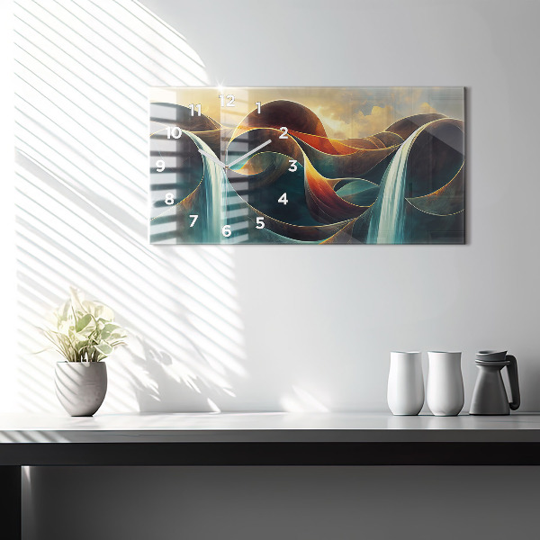 Orologi orizzontali Sfondo cascata che scorre