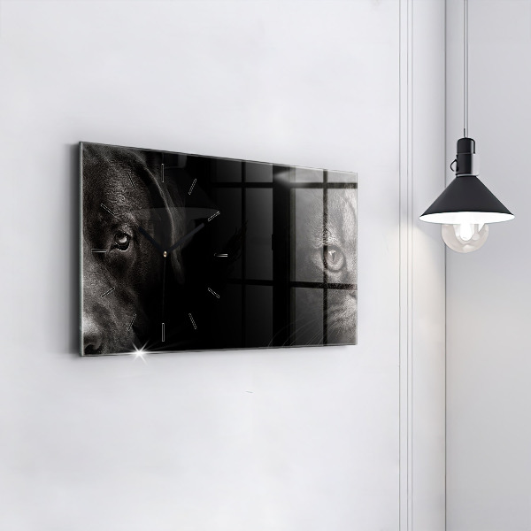 Orologio rettangolare Cane e gatto Scottish Fold
