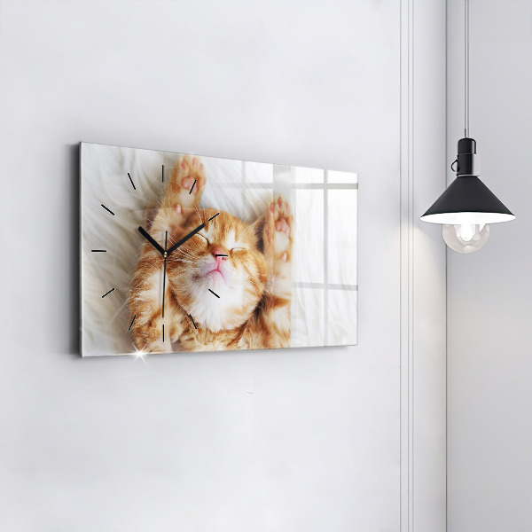 Orologio rettangolare Piccolo gattino addormentato