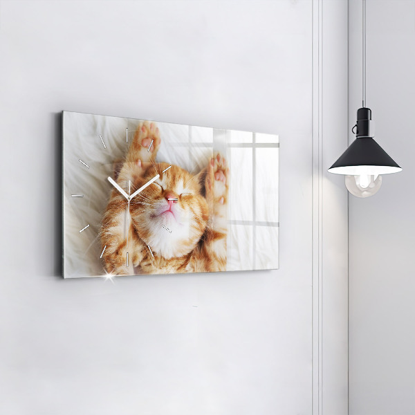 Orologio rettangolare Piccolo gattino addormentato