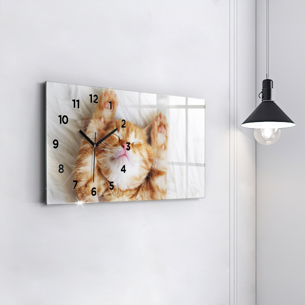 Orologio rettangolare Piccolo gattino addormentato