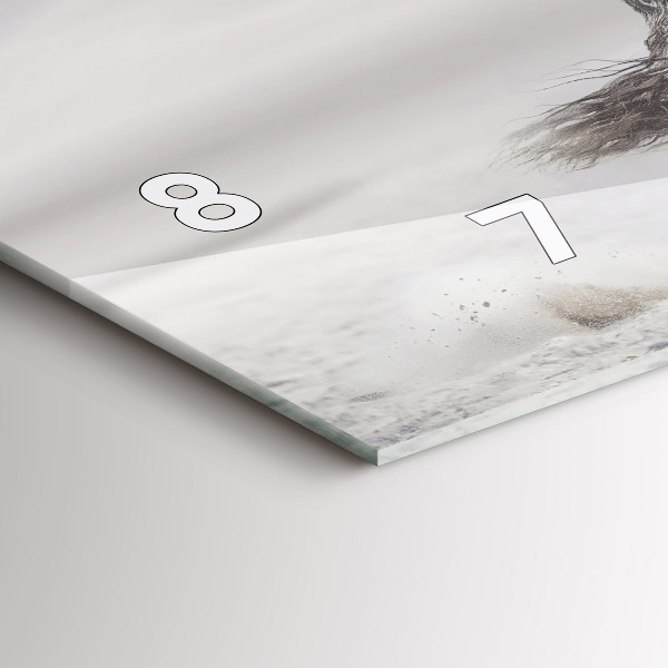 Orologio rettangolare Cavallo bianco al galoppo