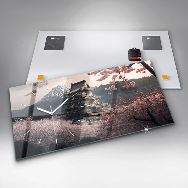 Orologi orizzontali Ciliegi in fiore della torre asiatica