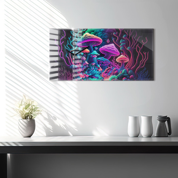 Orologi orizzontali Funghi al neon