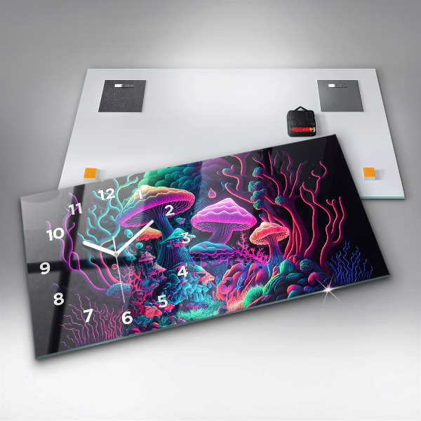 Orologi orizzontali Funghi al neon