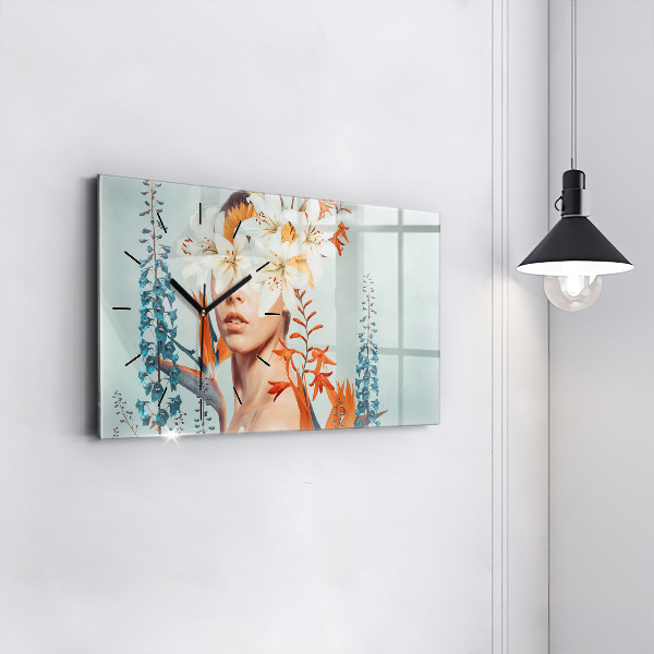 Orologi orizzontali Donna con fiori