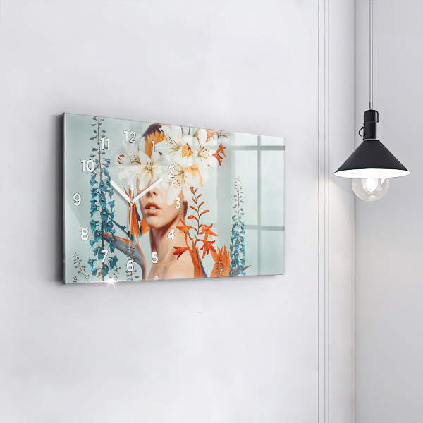 Orologi orizzontali Donna con fiori