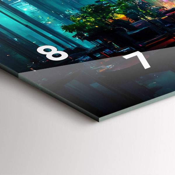 Orologi orizzontali Città in stile cyberpunk