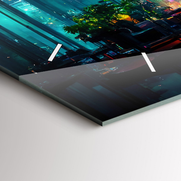 Orologi orizzontali Città in stile cyberpunk