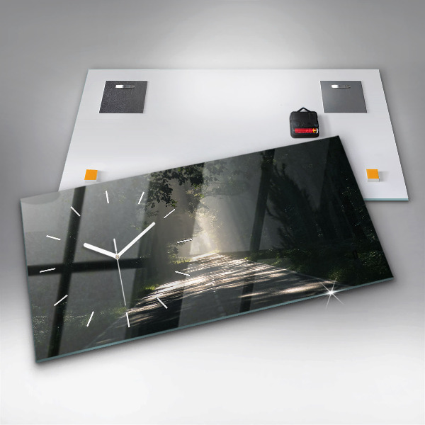 Orologi orizzontali Strada forestale e strisce di sole